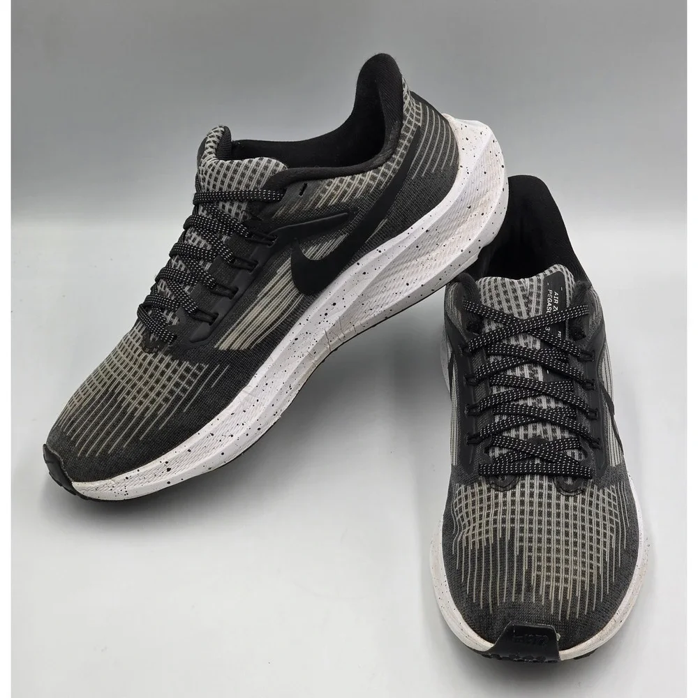 Nike Air Zoom Pegasus 39 Women 8.5 Black Grey Running Shoes DH4072-005 No Insole